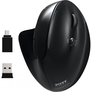 PORT Connect Souris Ergonomique Bluetooth sans fil et rechargeable