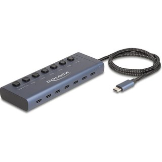 DeLock Hub USB 3.0 Type-C 6X Ports USB-C+ 1X Port USB-C avec Power Delivery 20 W