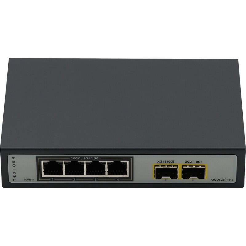 TEXTORM Switch 4 ports 2.5 GbE + 2 ports SFP+ 10G