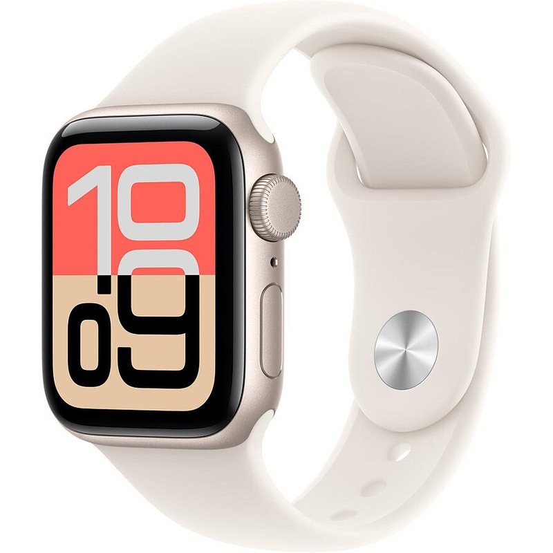 Apple Watch SE 3 GPS 40 mm Aluminium Lumière Stellaire Bracelet Sport Lumière Stellaire M/L