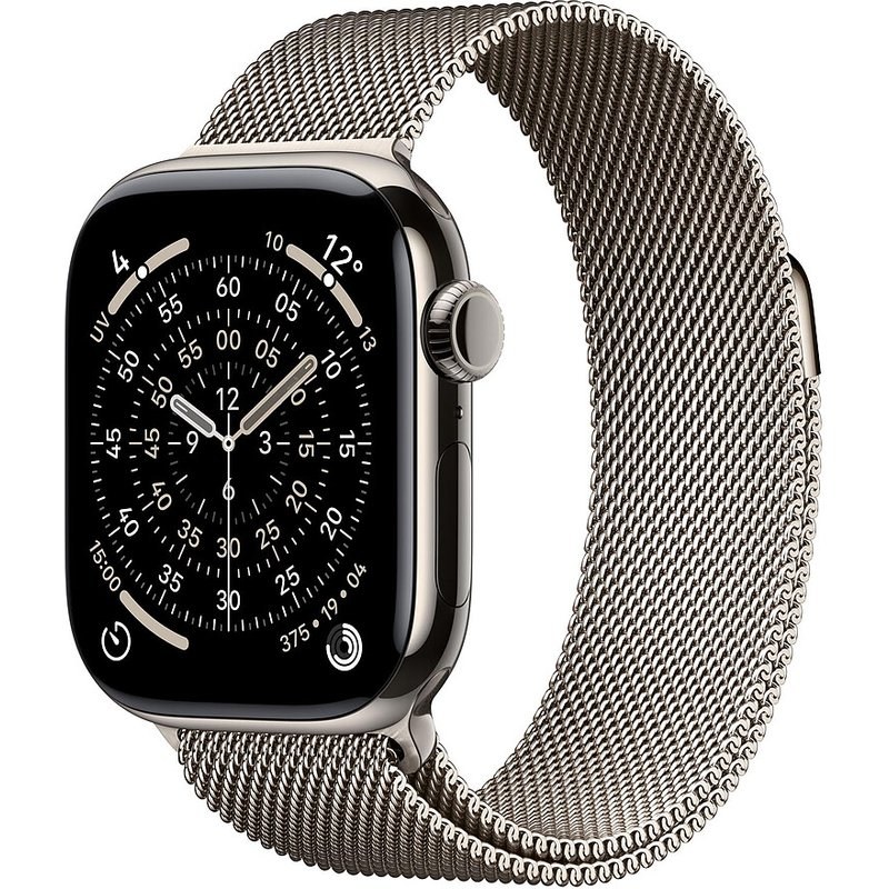 Apple Watch Series 11 GPS + Cellular 42 mm Titane Naturel Bracelet Milanais