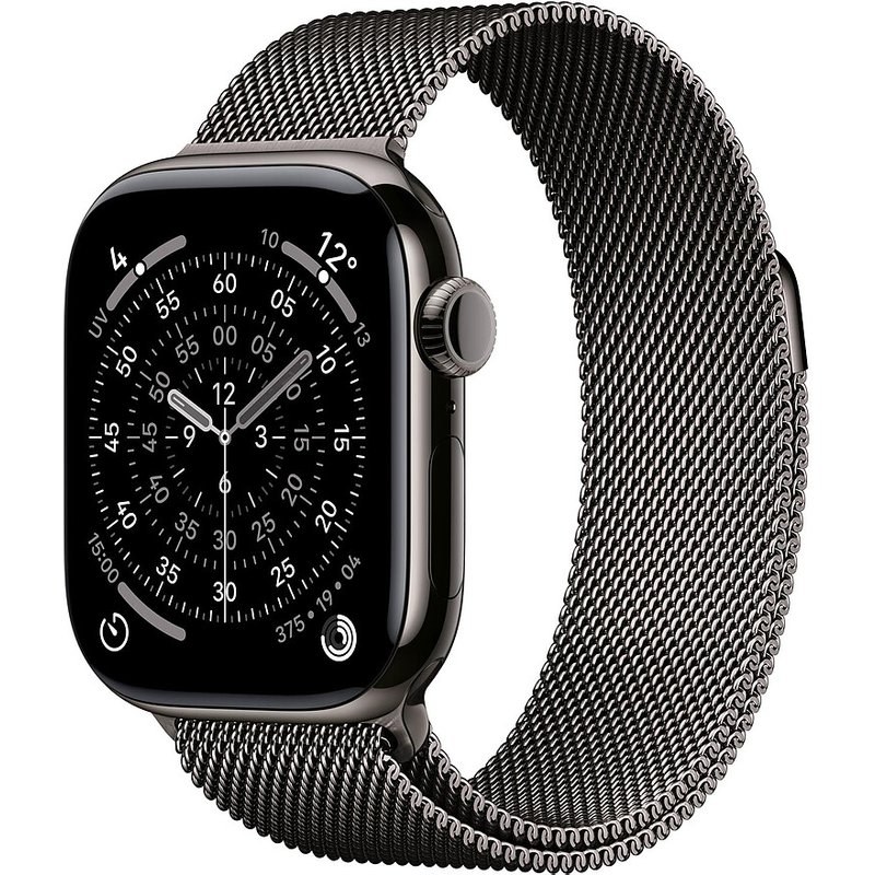 Apple Watch Series 11 GPS + Cellular 42 mm Titane Ardoise Bracelet Milanais