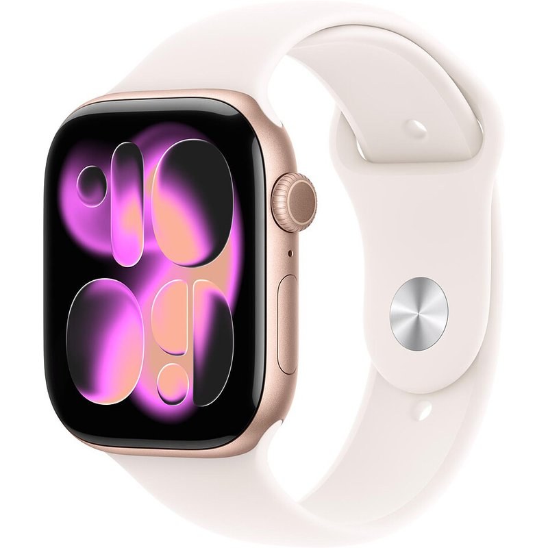Apple Watch Series 11 GPS + Cellular 46 mm Aluminium Or rose Bracelet Sport Rose M/L