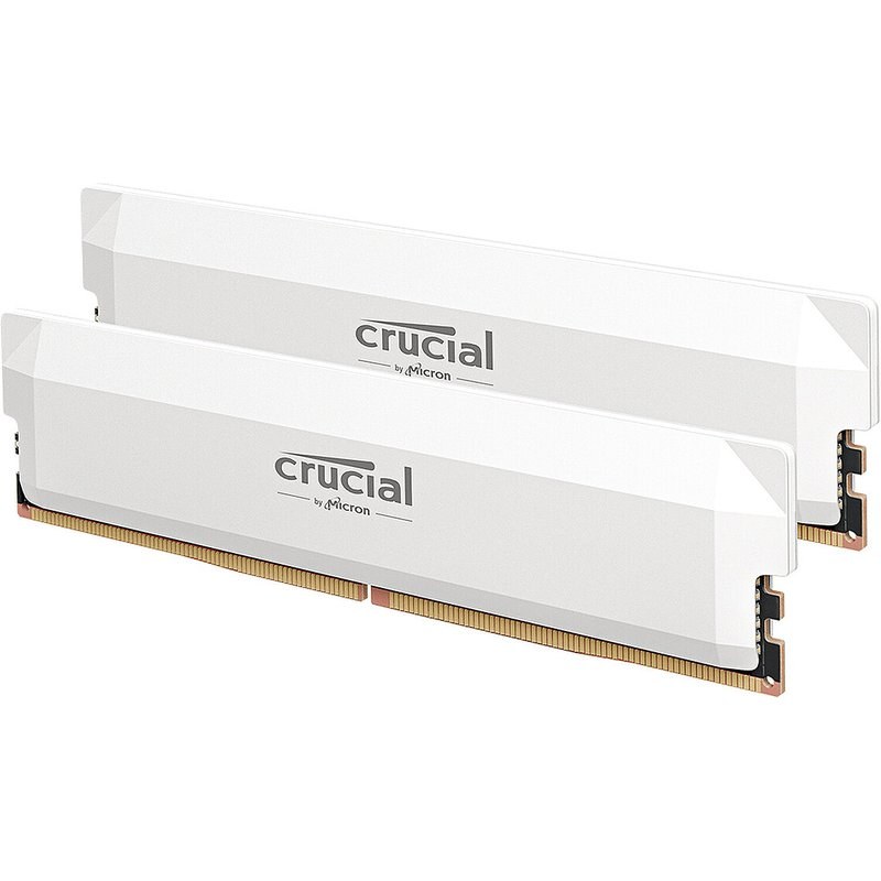 Crucial Pro DDR5 Overclocking 64 Go (2 x 32 Go) 6000 MHz CL40 Blanc