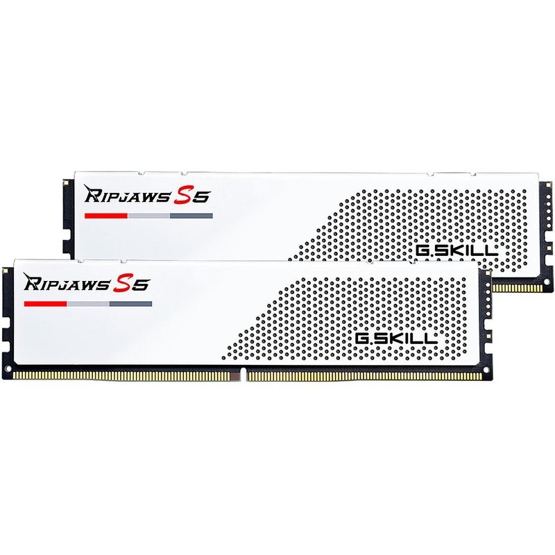 G.Skill RipJaws S5 Low Profile 64 Go (2 x 32 Go) DDR5 6000 MHz CL28 - Blanc
