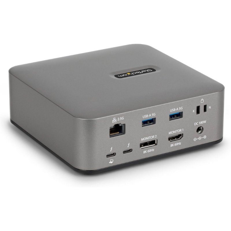 StarTech.com Station d'accueil Thunderbolt 5/USB-C double affichage 8K 60 Hz avec Power Delivery 140 W