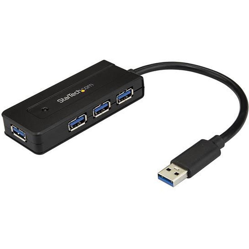 StarTech.com Mini Hub USB 3.0 à 4 ports avec port de charge et adaptateur d'alimentation inclus