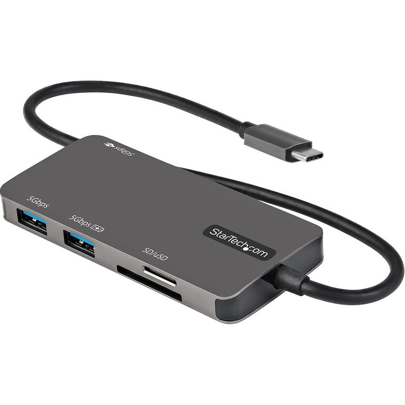 StarTech.com Adaptateur multiport USB-C vers HDMI 4K 30 Hz, Hub 3 ports USB 3.0, SD/microSD et Power Delivery 100W