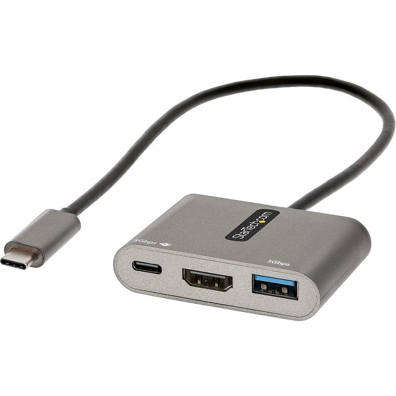StarTech.com Hub USB-C vers 4K 60 Hz HDMI + 2 ports USB (1 x USB Type A + 1 x USB Type C) avec Power Delivery 100 W