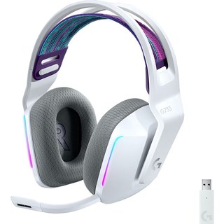 Casque gaming sans fil Logitech Lightspeed RVB G733 Blanc