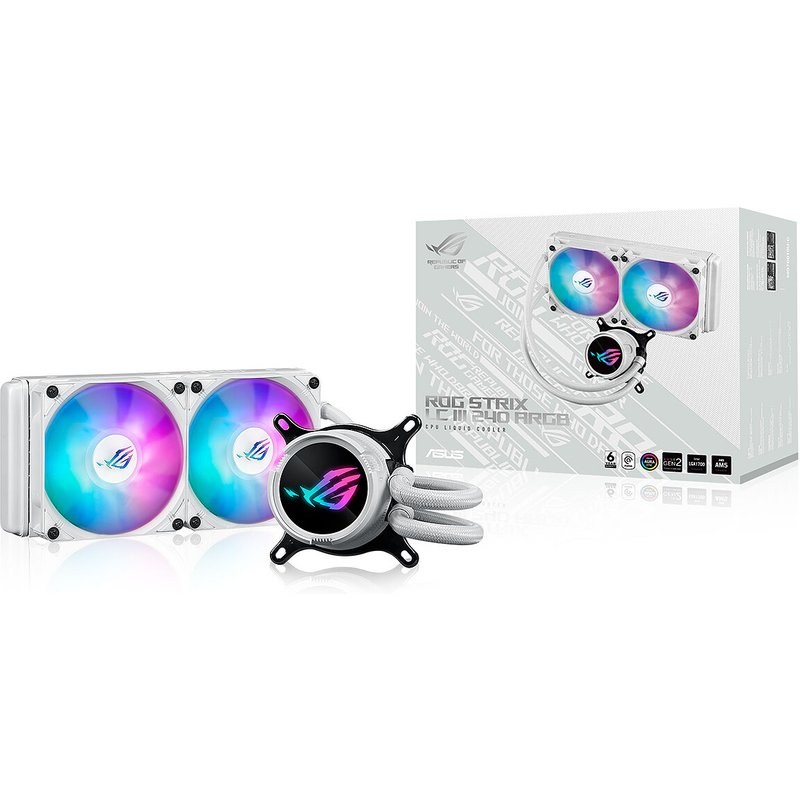 Kit Watercooling CPU ASUS ROG STRIX LC III 240 ARGB blanc
