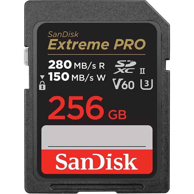SanDisk Extreme Pro - Carte mémoire flash - 256 Go - Video Class V60 / UHS-II U3 / CLASS10