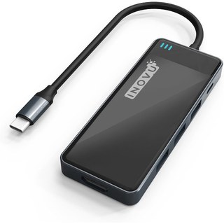 INOVU Station d'accueil USB-C 6 en 1 (HDMI/USB/SD)