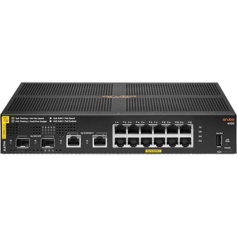HPE Networking 6100 12G Classe 4 PoE 2G/2SFP+ 139 W (JL679A)