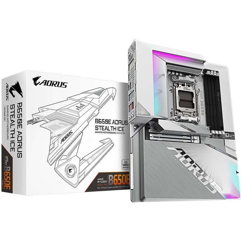 Carte mère Gigabyte B650E AORUS STEALTH ICE ATX Socket AM5 Chipset AMD B650E