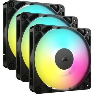 Pack de 3 ventilateurs PC Corsair RS120 ARGB 120 mm noir