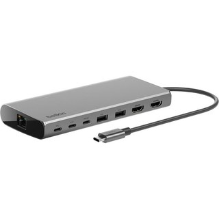 Belkin Hub USB-C avec 2X HDMI 4K, RJ45, 2 USB-C, 2 USBA compatible Mac et PC