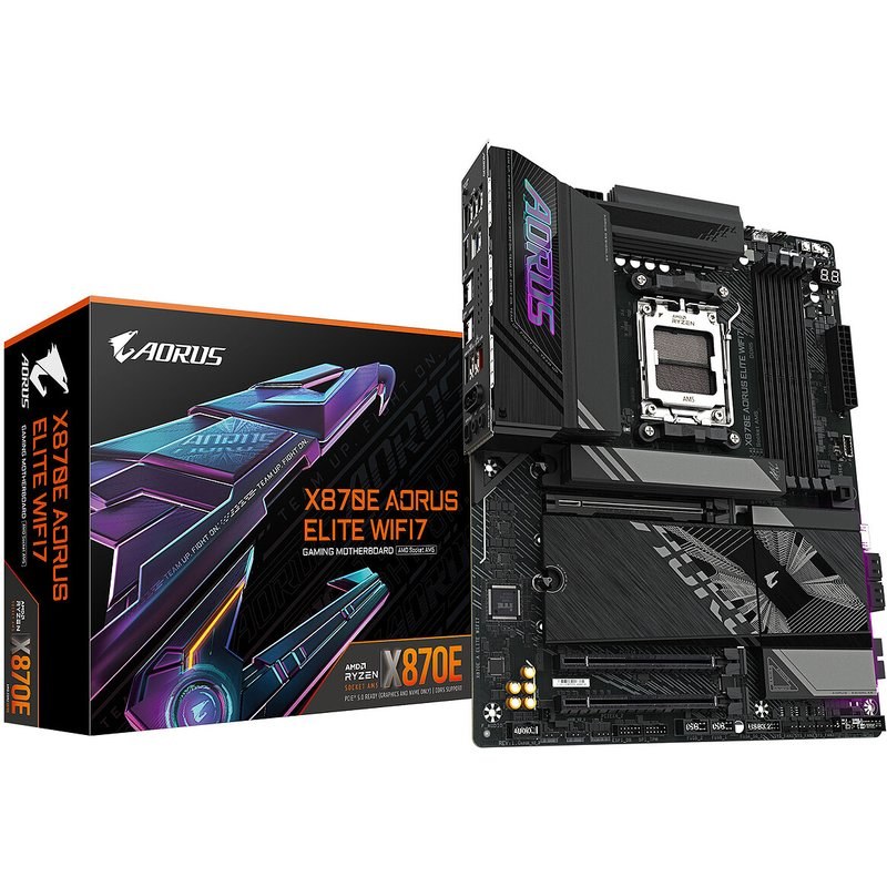 Carte mère Gigabyte X870E AORUS ELITE WIFI7 ATX Socket AM5 Chipset AMD X870E