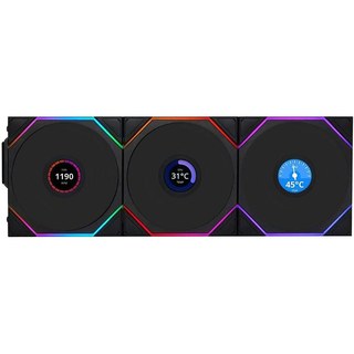Lian Li Uni Fan TL LCD Wireless 120 Reverse Blade (noir)