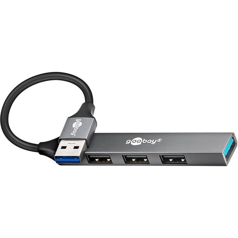 Goobay Hub Slim USB-A vers 4 ports USB