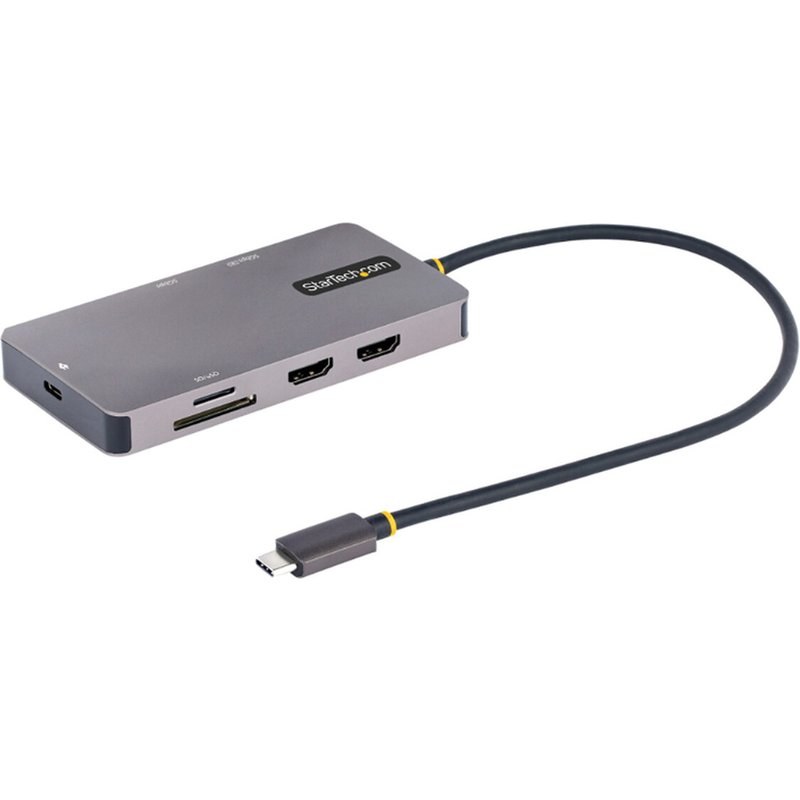 StarTech.com Adaptateur multiport USB-C 8-en-1 - Lecteur de carte mémoire SD - Power Delivery