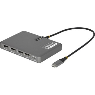 StarTech.com Adaptateur USB-C vers 4X DisplayPort 4K 60 Hz + 1X port USB-A 2.0 + 1X port USB-C