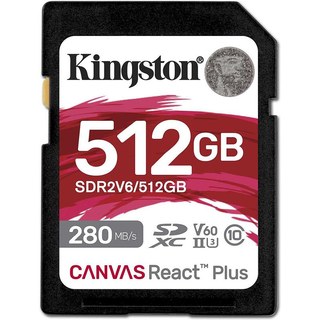 Kingston SD Canvas React Plus V60 SDR2V6/512 Go