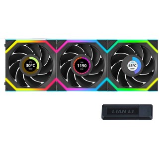 Lian Li Uni Fan SL Wireless LCD 120 (noir)