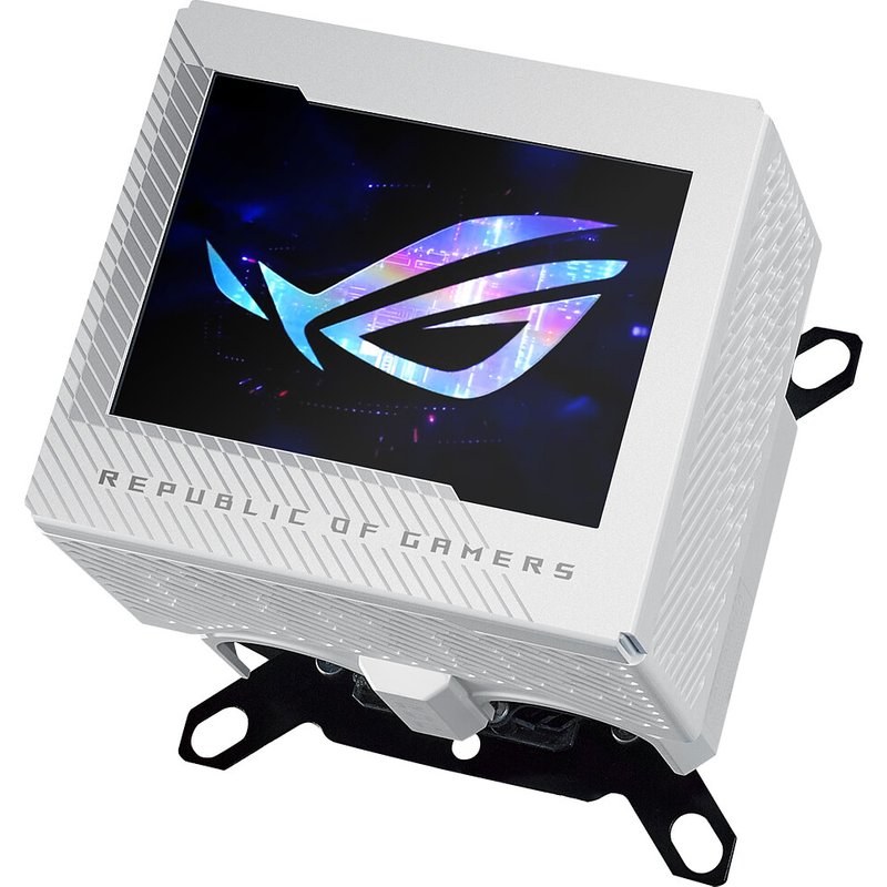 Waterblock CPU ASUS ROG RYUJIN III blanc avec écran LCD couleur de 3,5"