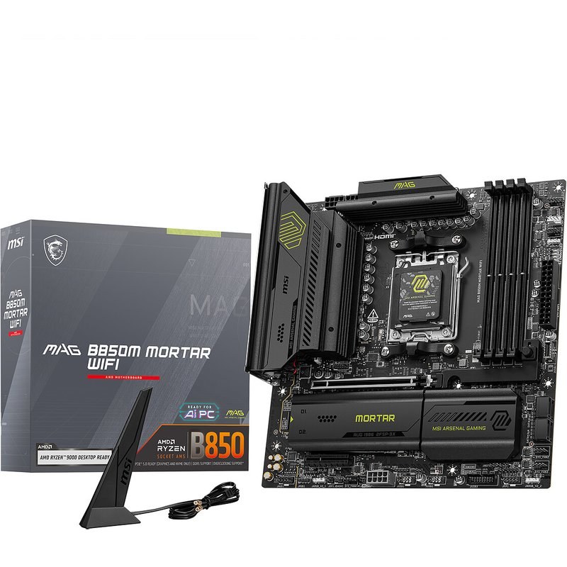 Carte mère MSI MAG B850M MORTAR Wi-Fi Micro ATX Socket AM5 Chipset AMD B850