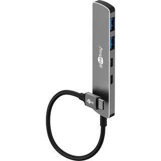 Goobay Hub Slim USB-C vers 2 ports USB-C 3.0 + 2 ports USB-A 3.0