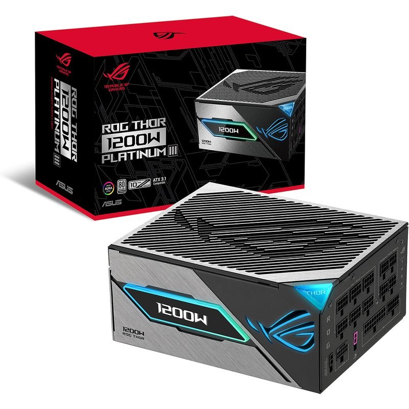 Alimentation PC modulaire ASUS ROG Thor Platinum III 1200W 80 PLUS Platinum noir et gris