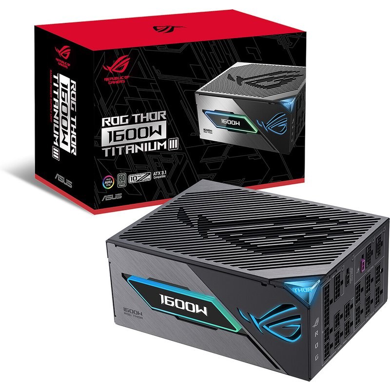 Alimentation PC modulaire ASUS ROG Thor Platinum III ARGB 1600W 80 PLUS Platinum noir et gris