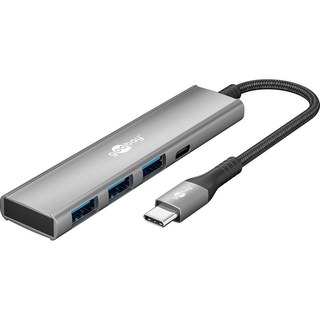 Goobay Slim 4-port USB Hub (USB-C vers 1X-USB-C + 3X USB-A)