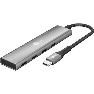 Goobay Slim 4-port USB Hub (USB-C vers 4 ports USB-C 3.2 5 Gbps)