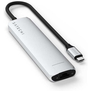 SATECHI Multiports USB-C Slim 7-en-1 (Argent)