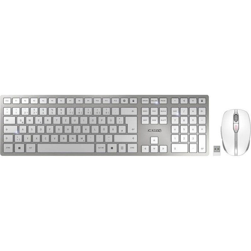 Cherry DW 9100 Slim Blanc/Argent