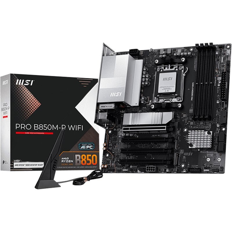 Carte mère MSI PRO B850M-P Wi-Fi micro ATX Socket AM5 Chipset AMD B850