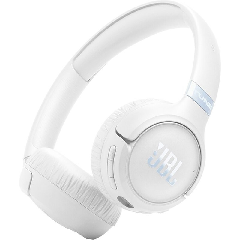 Casque supra-auriculaire sans fil JBL Tune 680NC Bluetooth avec réduction active du bruit Blanc