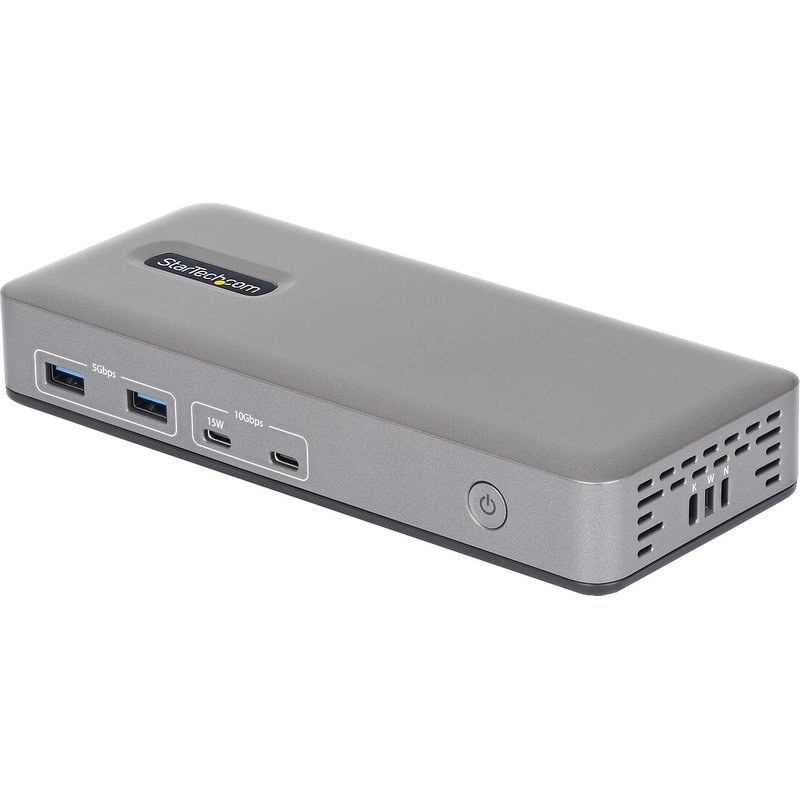 StarTech.com Station Accueil USB-C 3.1 Double Écran DisplayPort 4K 60 Hz - RJ45 - Hub 4X USB-A + 3X USB-C et Power Delivery 100W