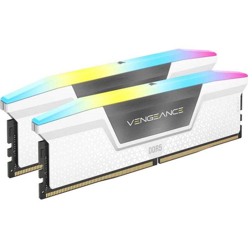 Corsair Vengeance RGB DDR5 6400 MHz PC5-51200 32 Go 2X16GO CL36 Blanc