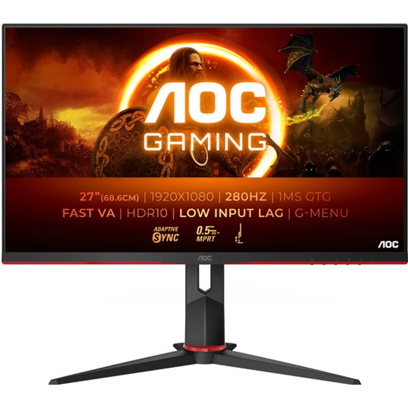 Écran PC AOC 27G2ZN3/BK 27" Full HD 280 Hz Fast VA HDR10 1MS Réglable