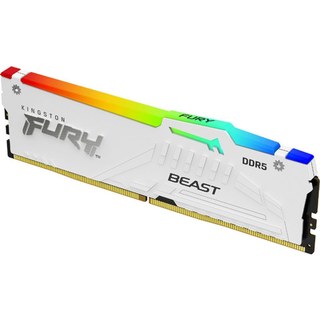 Kingston Fury Beast DDR5 RGB 6000 MHz 16 Go CL36 AMD EXPO Blanc