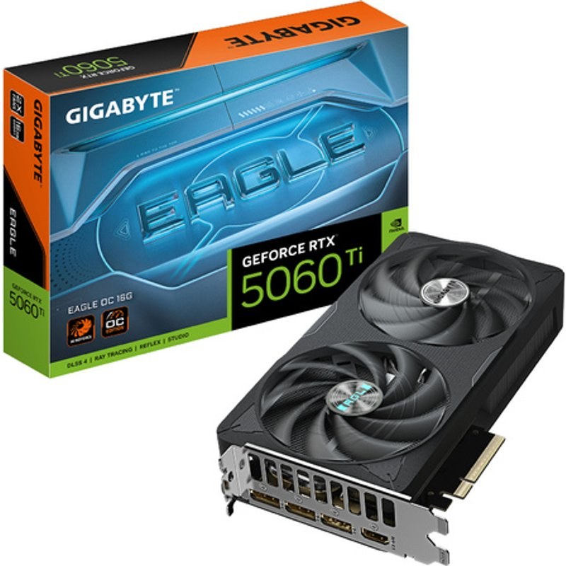 Carte Graphique Gigabyte GeForce RTX 5060 Ti EAGLE OC 16 Go GDDR7 Reflex 2 RTX AI DLSS4