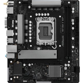 Carte mère ASRock H810M-X Wi-Fi Intel H810 LGA 1851 Micro ATX Wi-Fi intégré