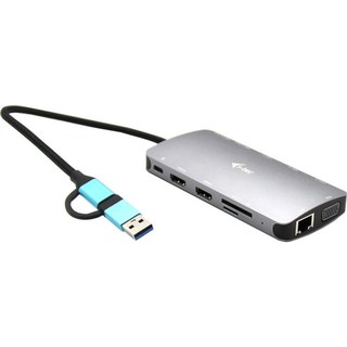 Station d'accueil i-tec Metal Nano Dock 3 écrans Power Delivery 100W Argent