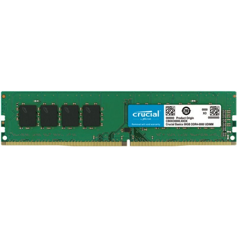 Memoria RAM Crucial CB8GU3200 4 Go 1X4GB DDR4 3200 MHz CL22 DIMM Sans RGB