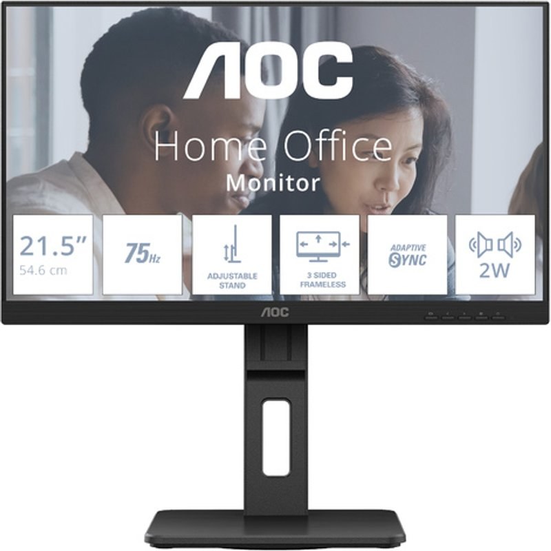 Écran PC AOC E2 22E2UMF 21,5" Full HD 75 Hz VA USB Haut-parleurs Réglable