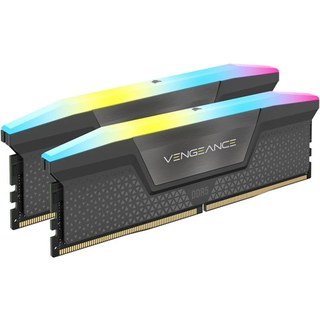 Mémoire RAM Corsair Vengeance RGB 16 Go 2X8GO DDR5 6000 MHz CL36 AMD EXPO Intel XMP Gris