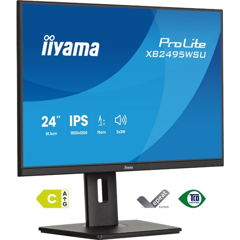 Écran PC iiyama ProLite XB2495WSU-B1 24" WUXGA 100 Hz IPS Bord Fin 4MS Hub USB